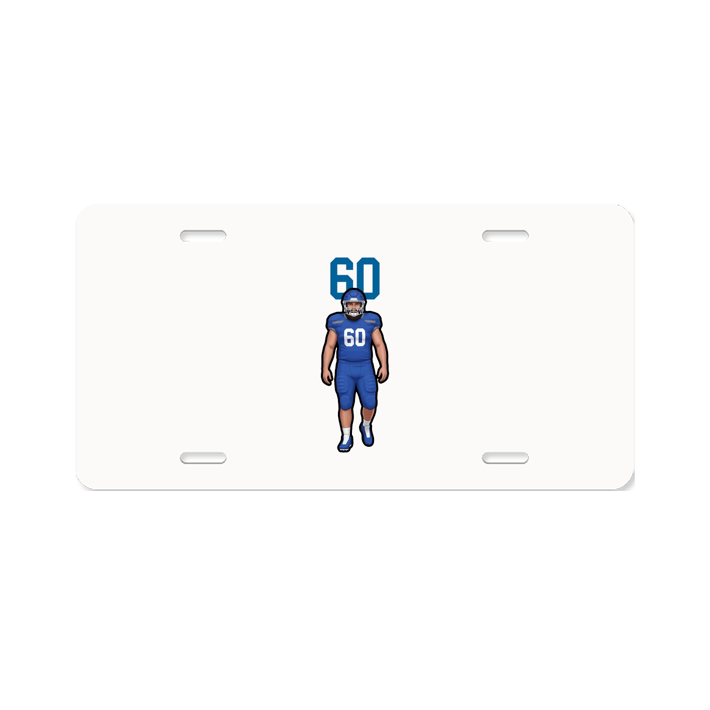 License Plate — Number Top in Classic