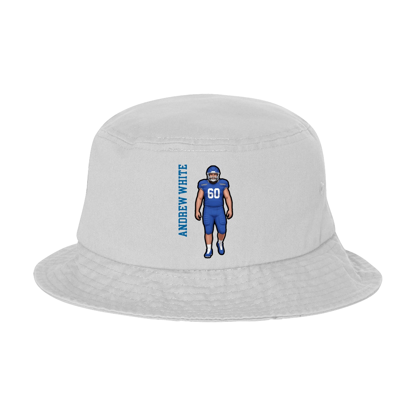 Bucket Cap — Name Vertical in White