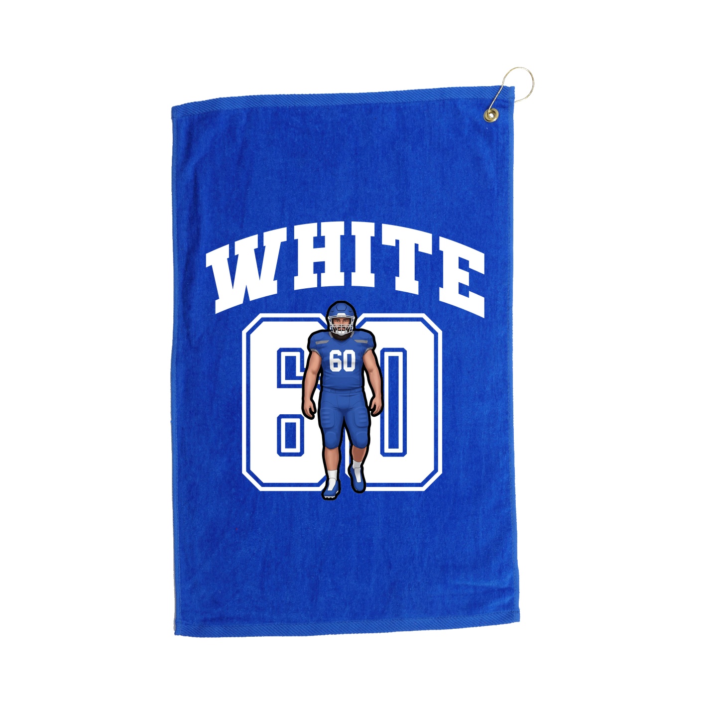 Golf Towel — Number in Royal