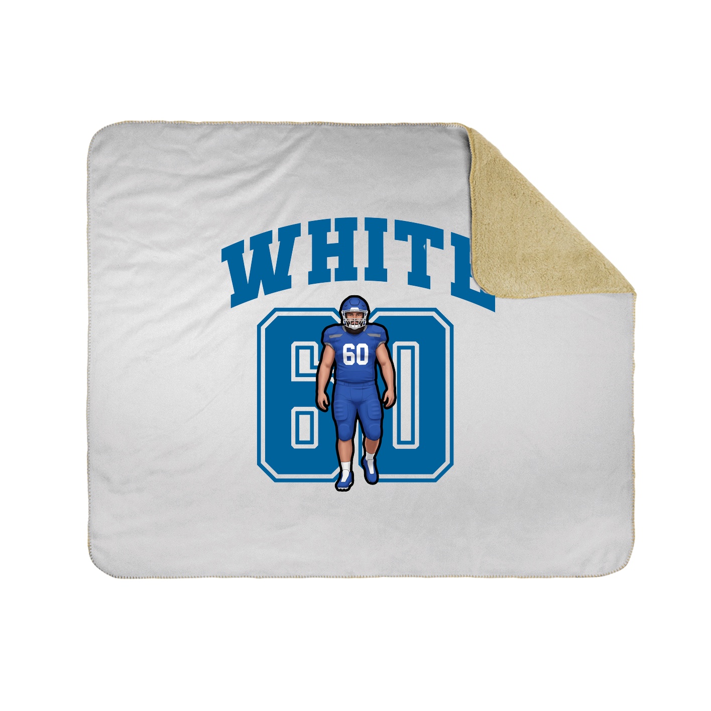 Throw Blanket — Number in White