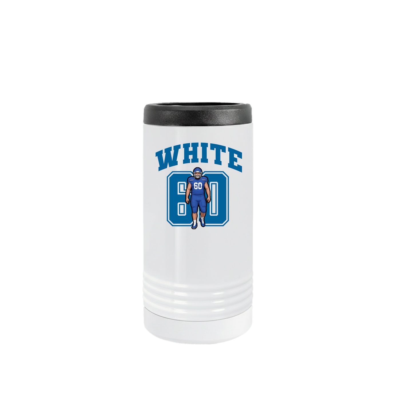 Slim Beverage Holder — Number in White