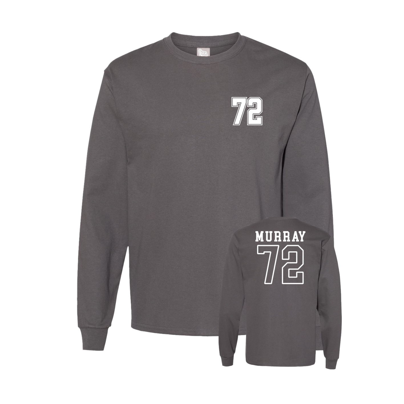 Long Sleeve Tee — Chest Back in Grey