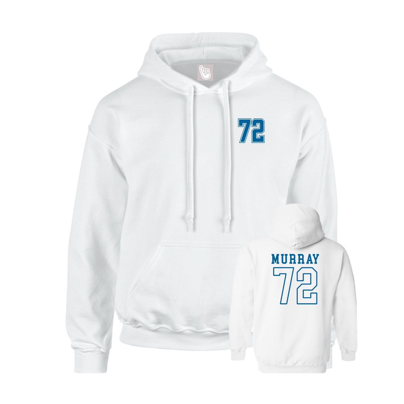Hoodie — Chest Back in White