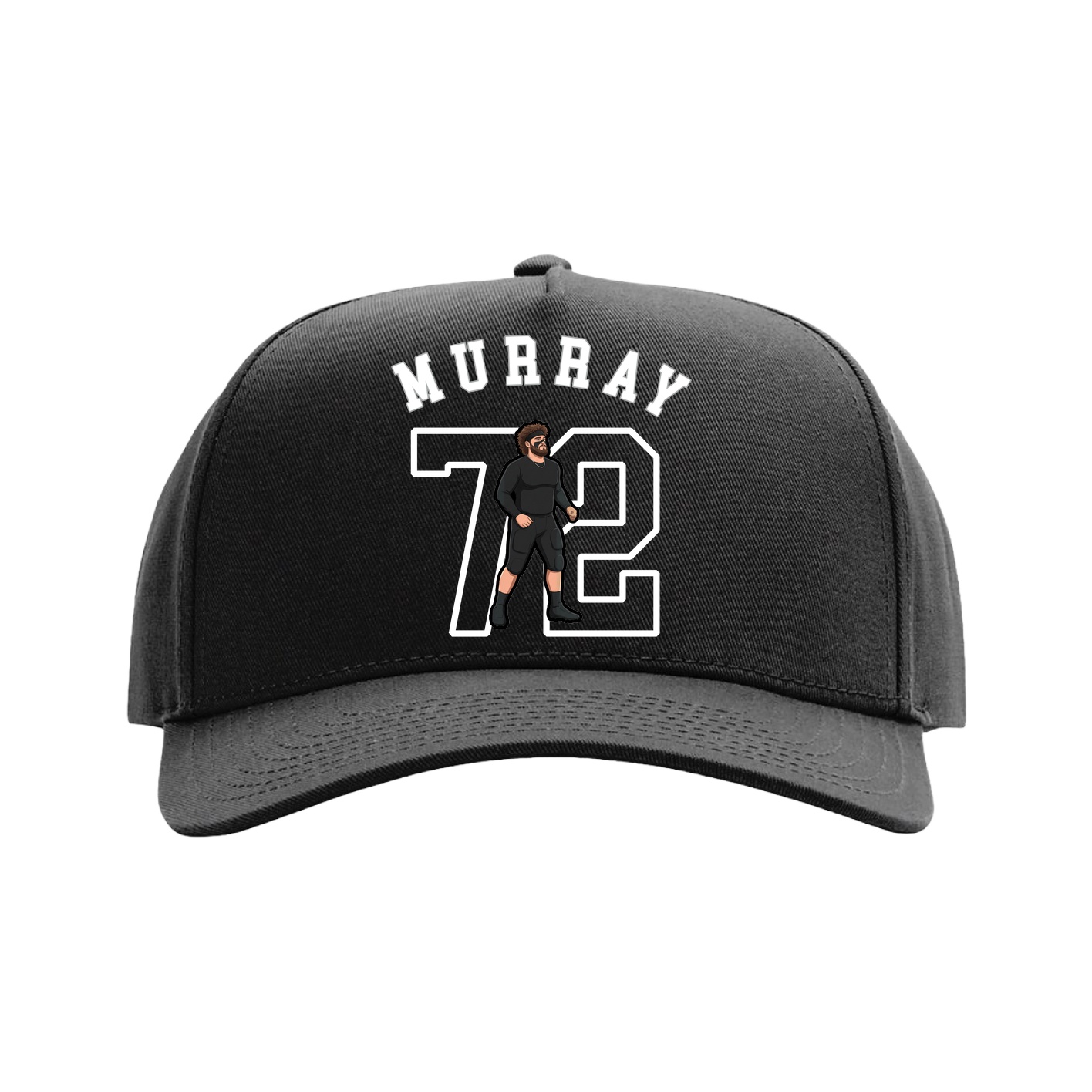 Full Fabric Five-Panel Champ Cap — Shirsey Arch in Black