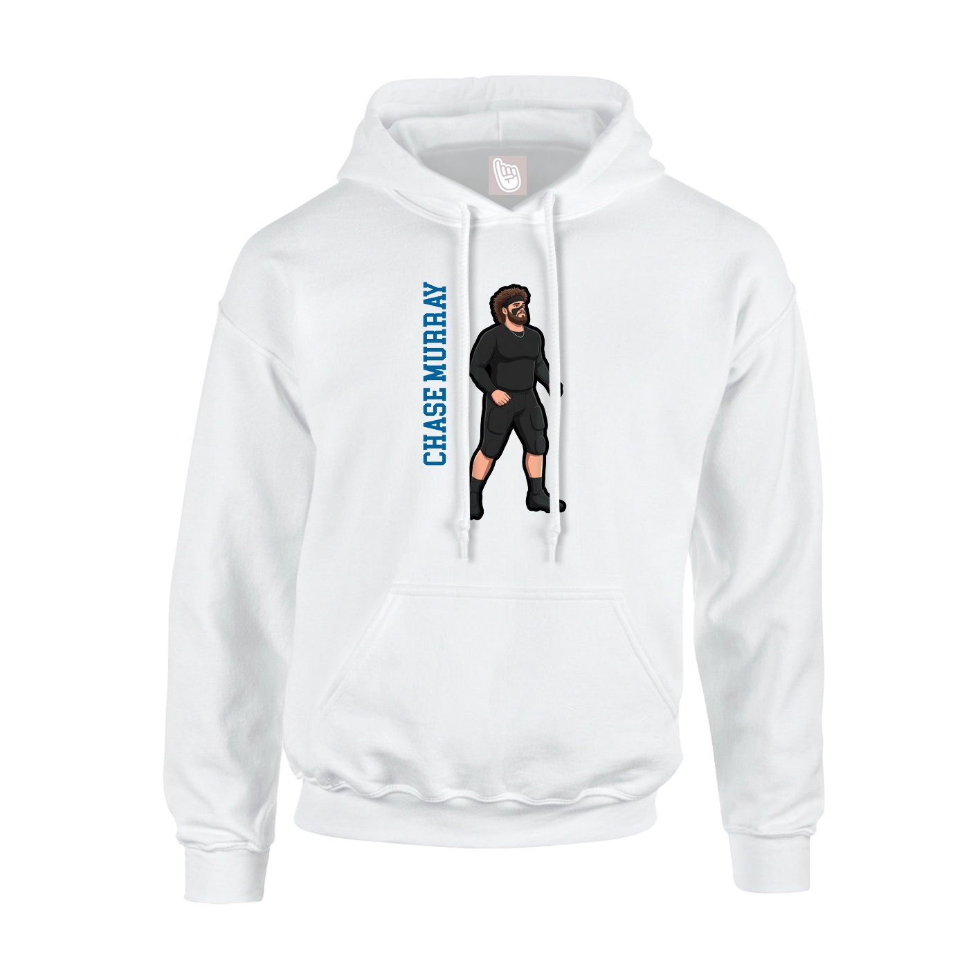 Hoodie — Name Vertical in White
