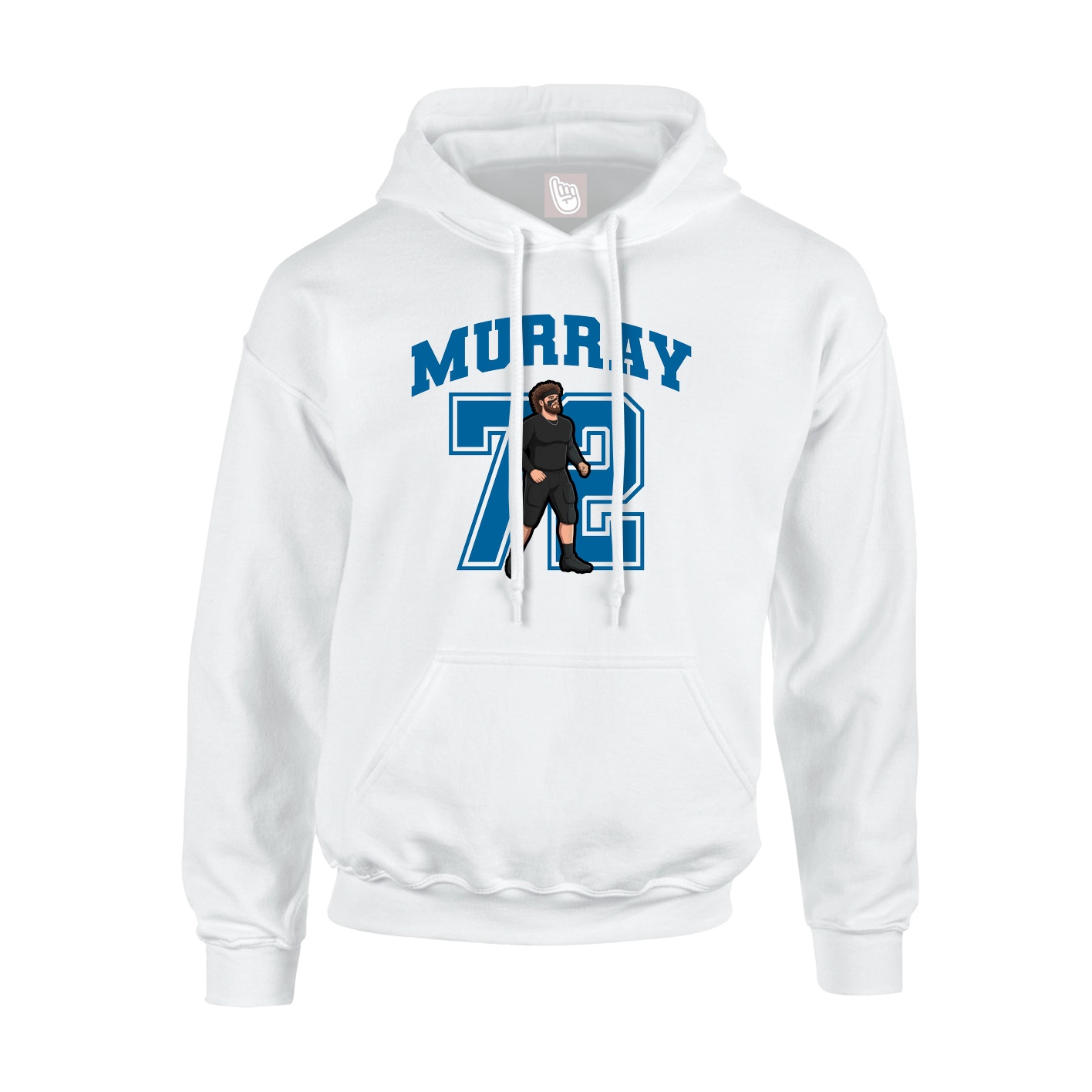 Hoodie — Number in White