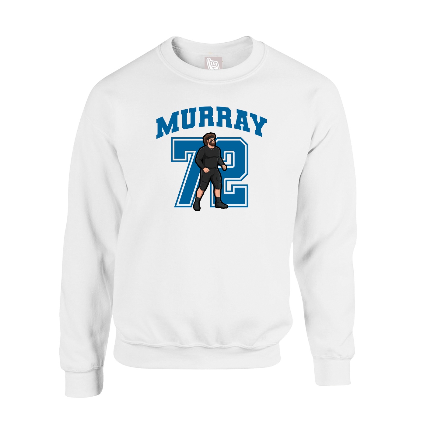 Fleece Crew — Number in White