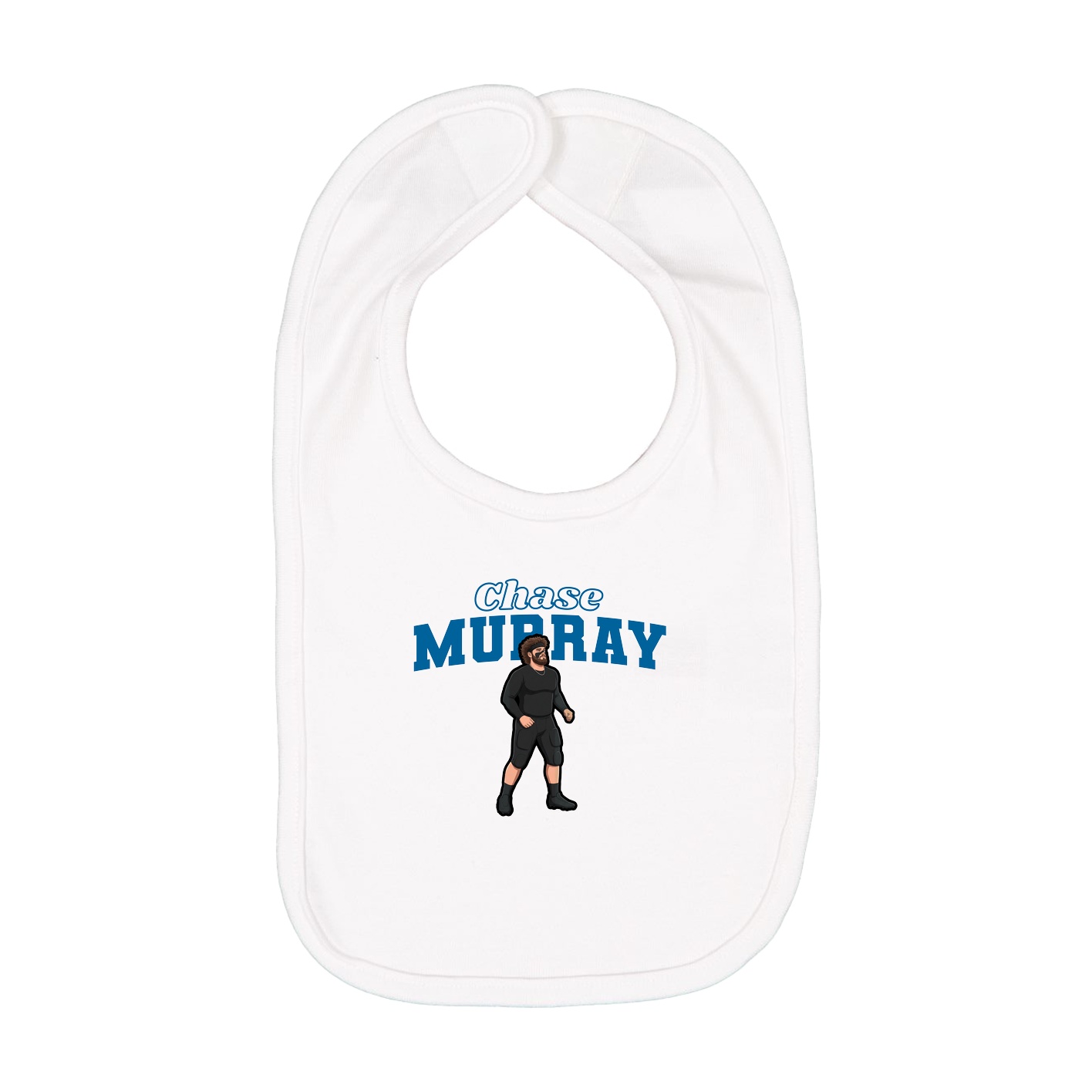 Infant Bib — Name Arch in White