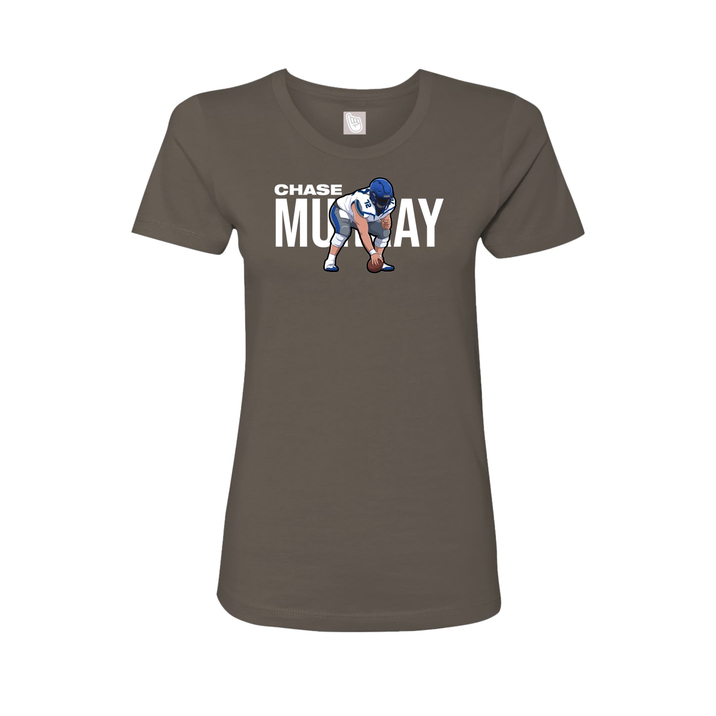 Fitted Women's Tee — Player Name in Grey