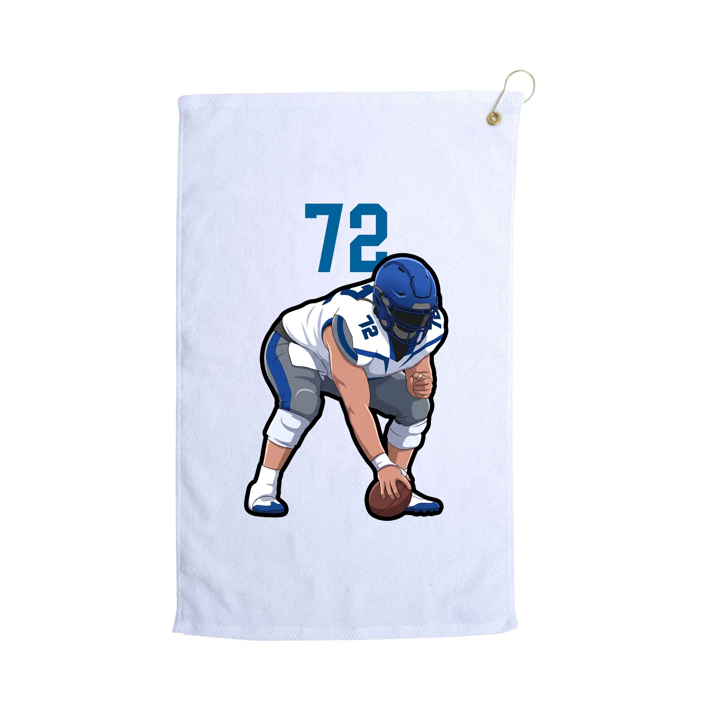 Golf Towel — Number Top in White