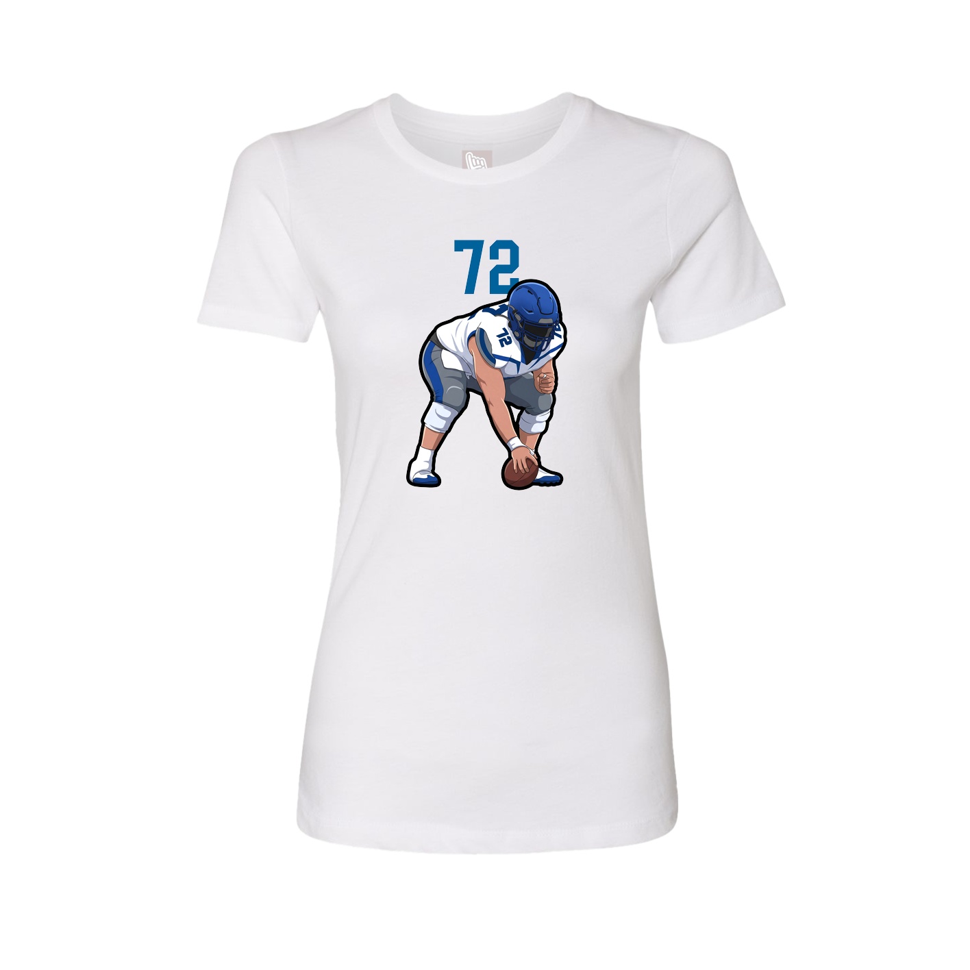 Fitted Women's Tee — Number Top in White