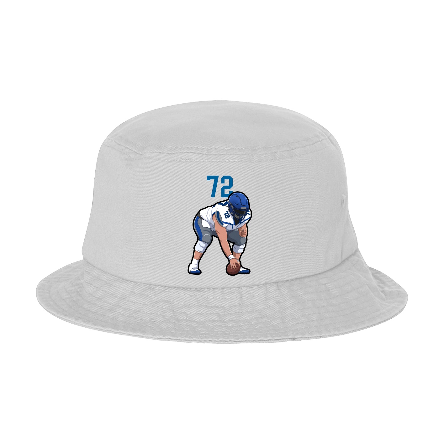 Bucket Cap — Number Top in White