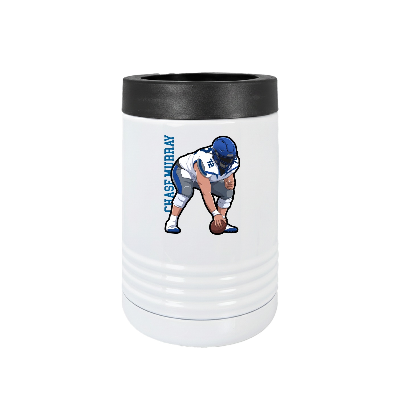 Beverage Holder — Name Vertical in White