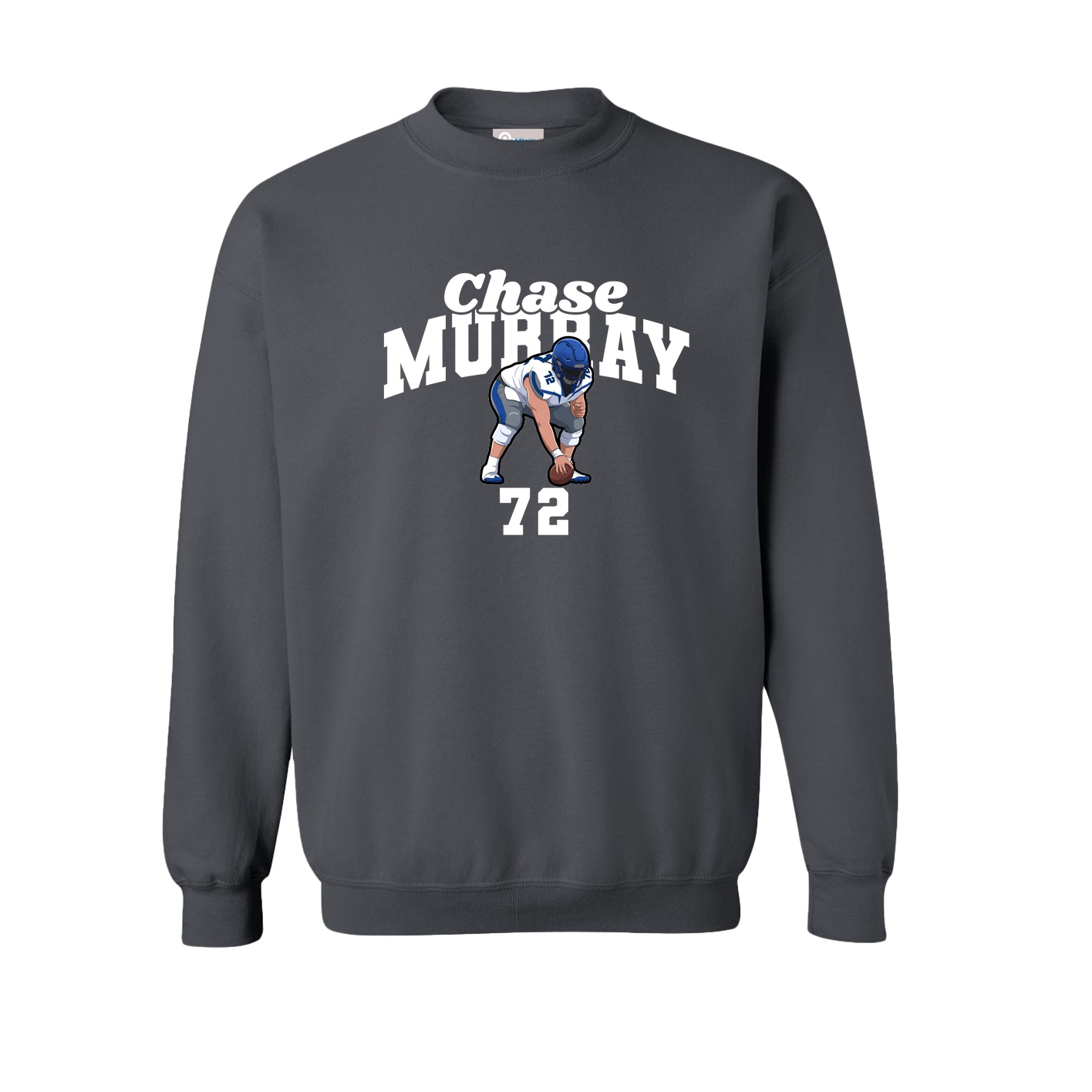 Fleece Crew — Signature Arch in Grey