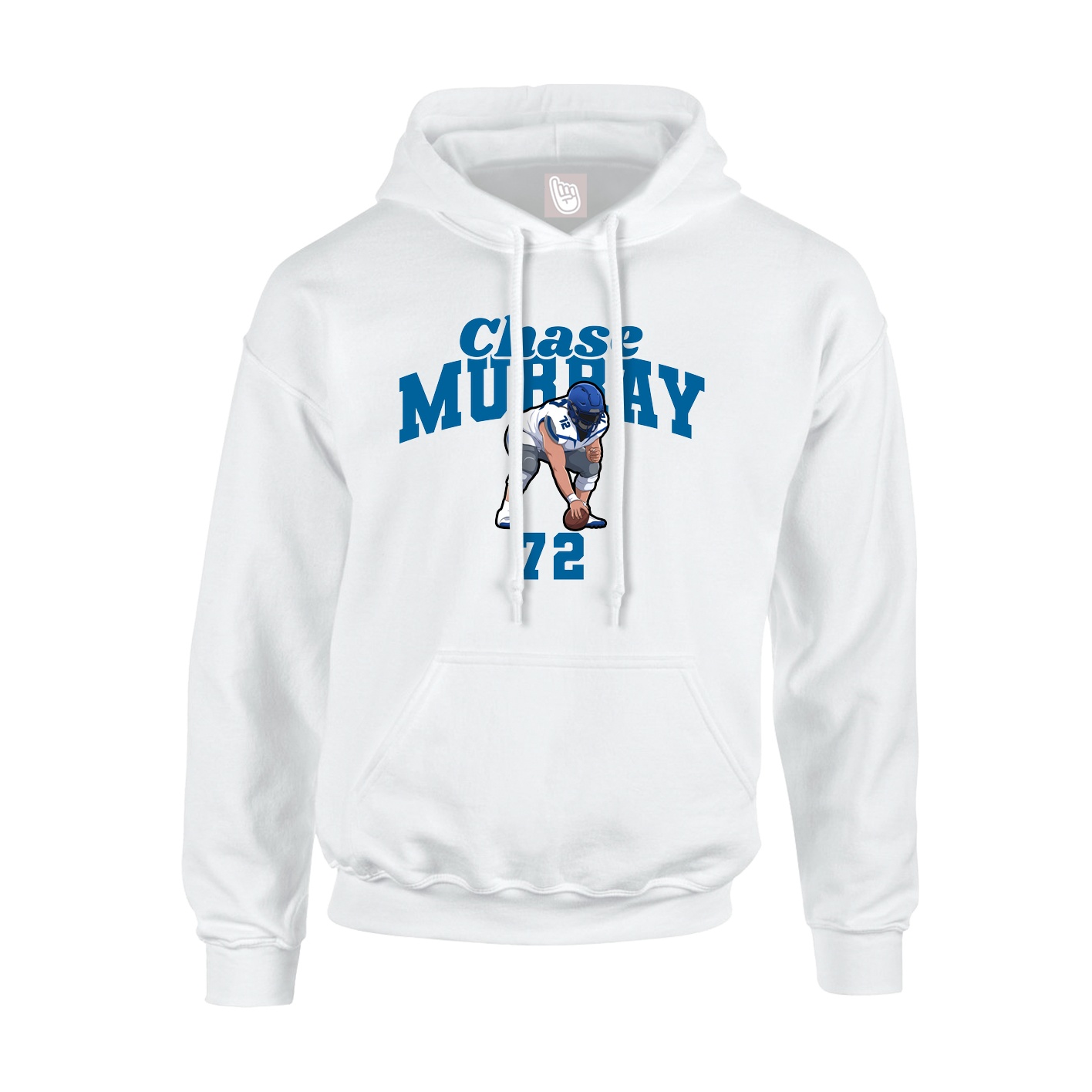 Youth Hoodie — Signature Arch in White