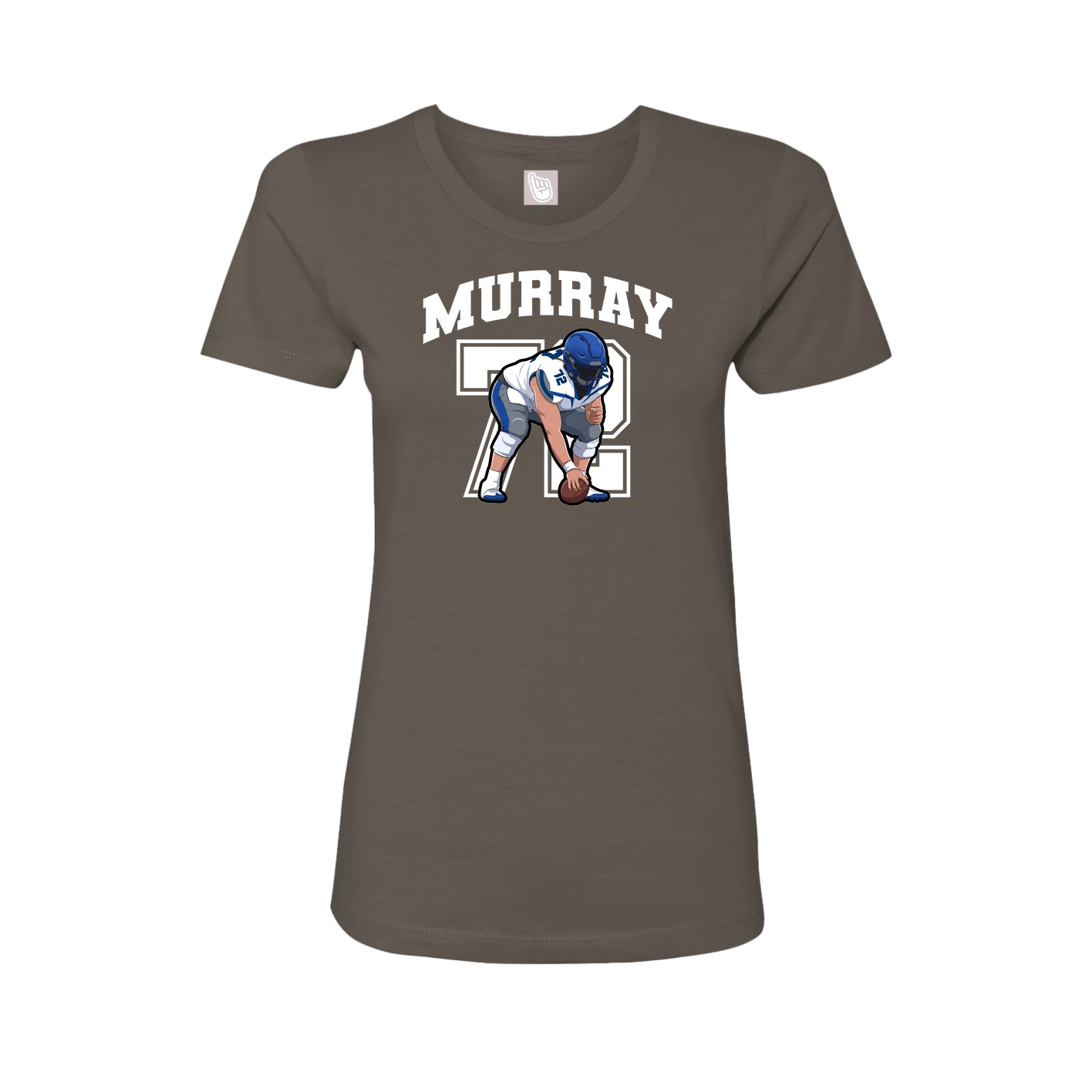 Fitted Women's Tee — Number in Grey