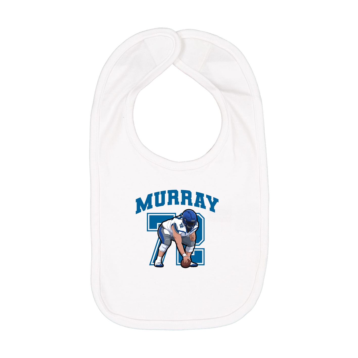 Infant Bib — Number in White