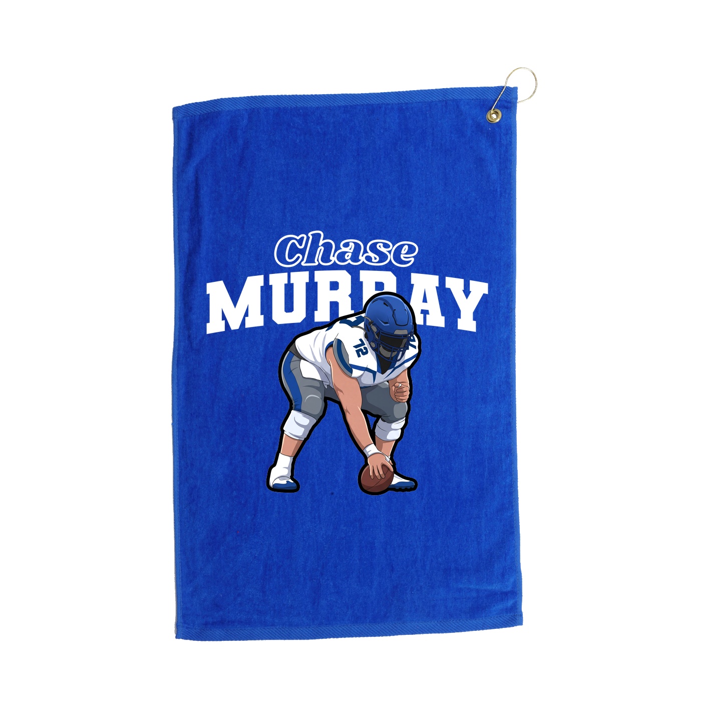 Golf Towel — Name Arch in Royal