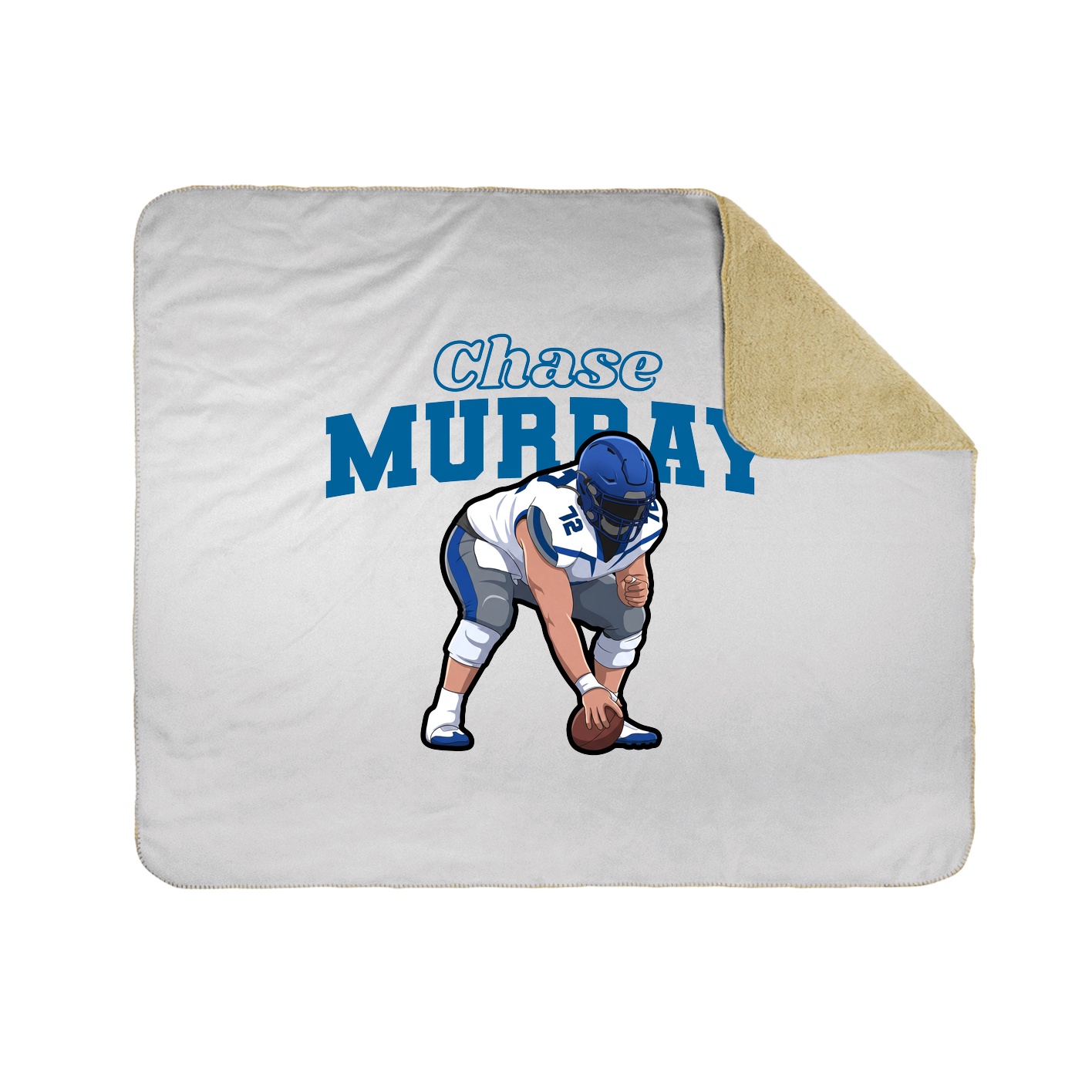Throw Blanket — Name Arch in White