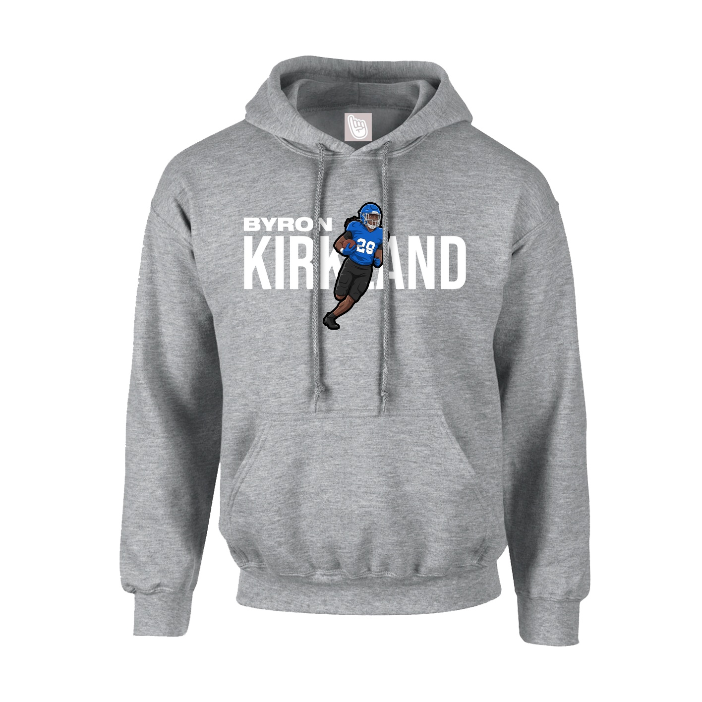 Hoodie — Player Name in Grey