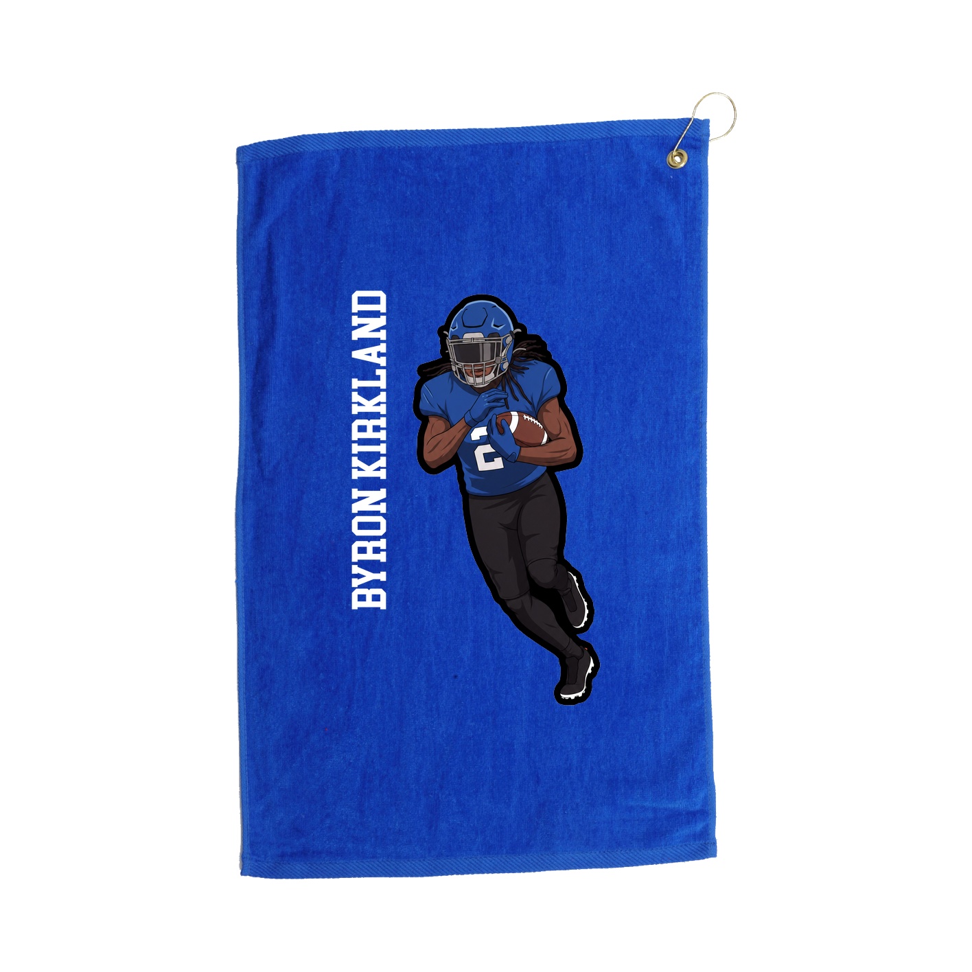 Golf Towel — Name Vertical in Royal