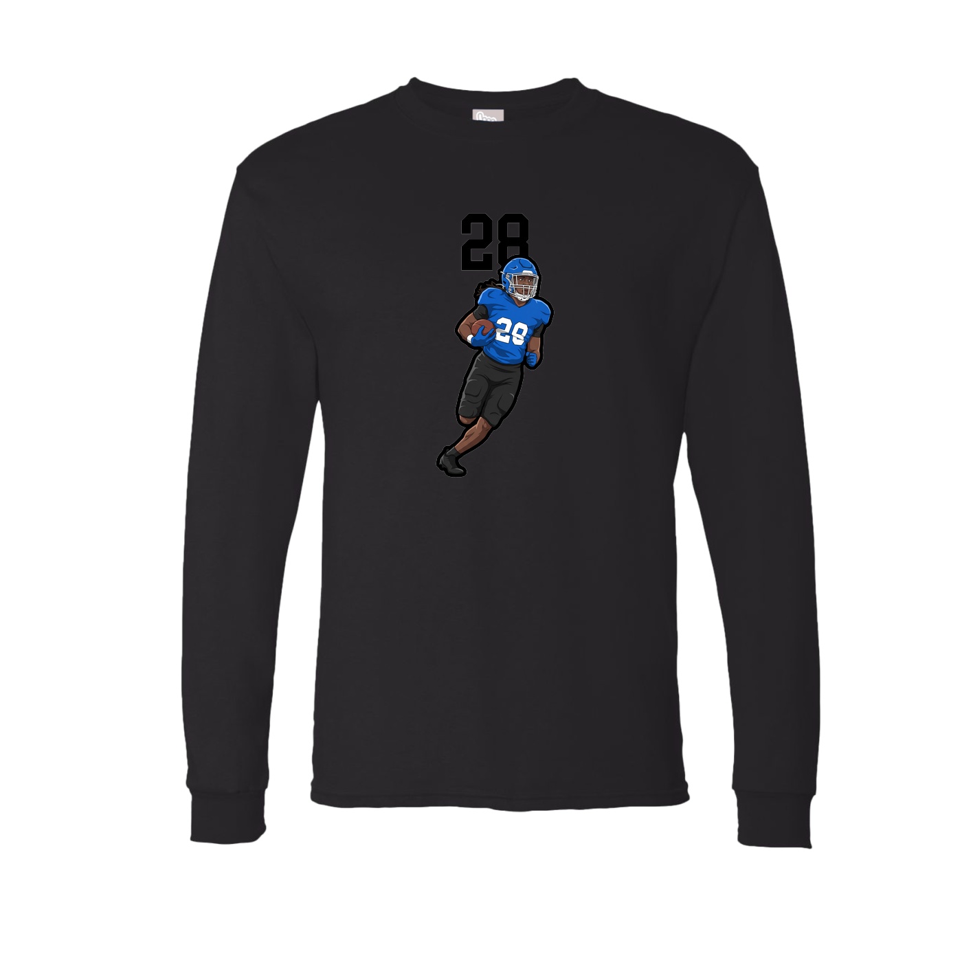 Long Sleeve Tee — Number Top in Black