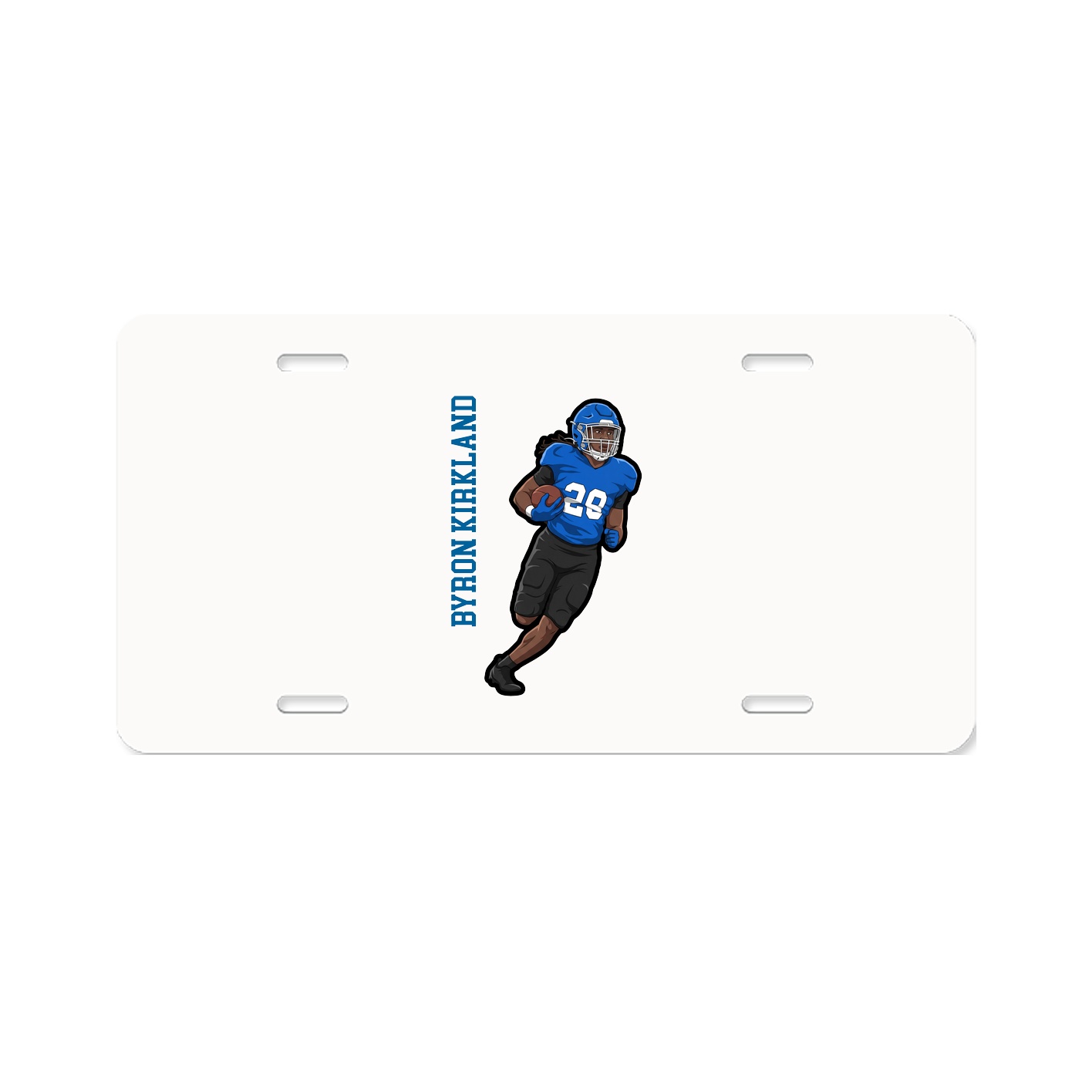 License Plate — Name Vertical in Classic