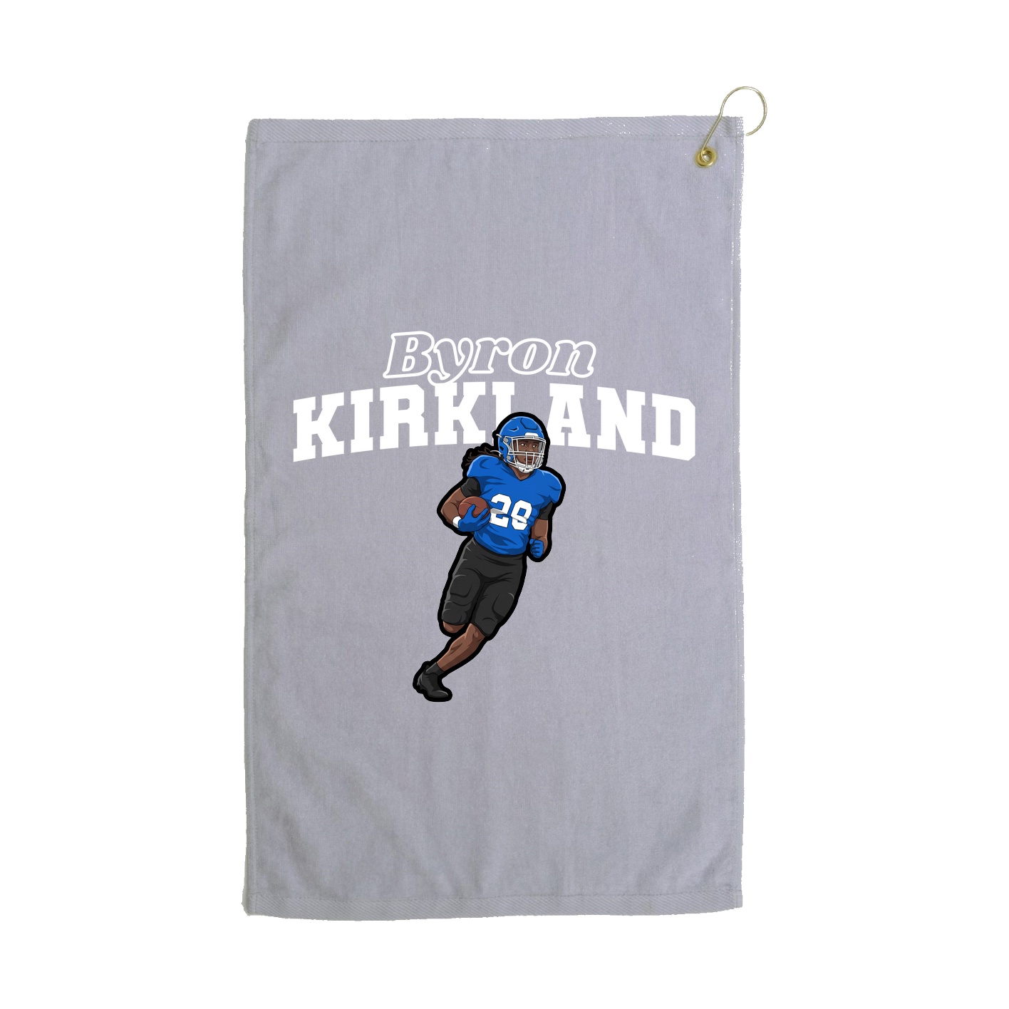 Golf Towel — Name Arch in Grey