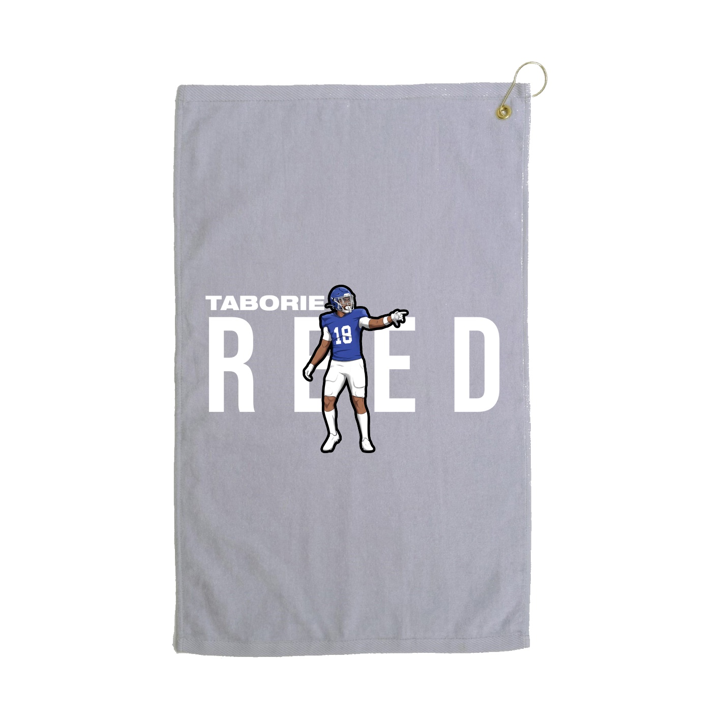 Golf Towel — Player Name in Grey