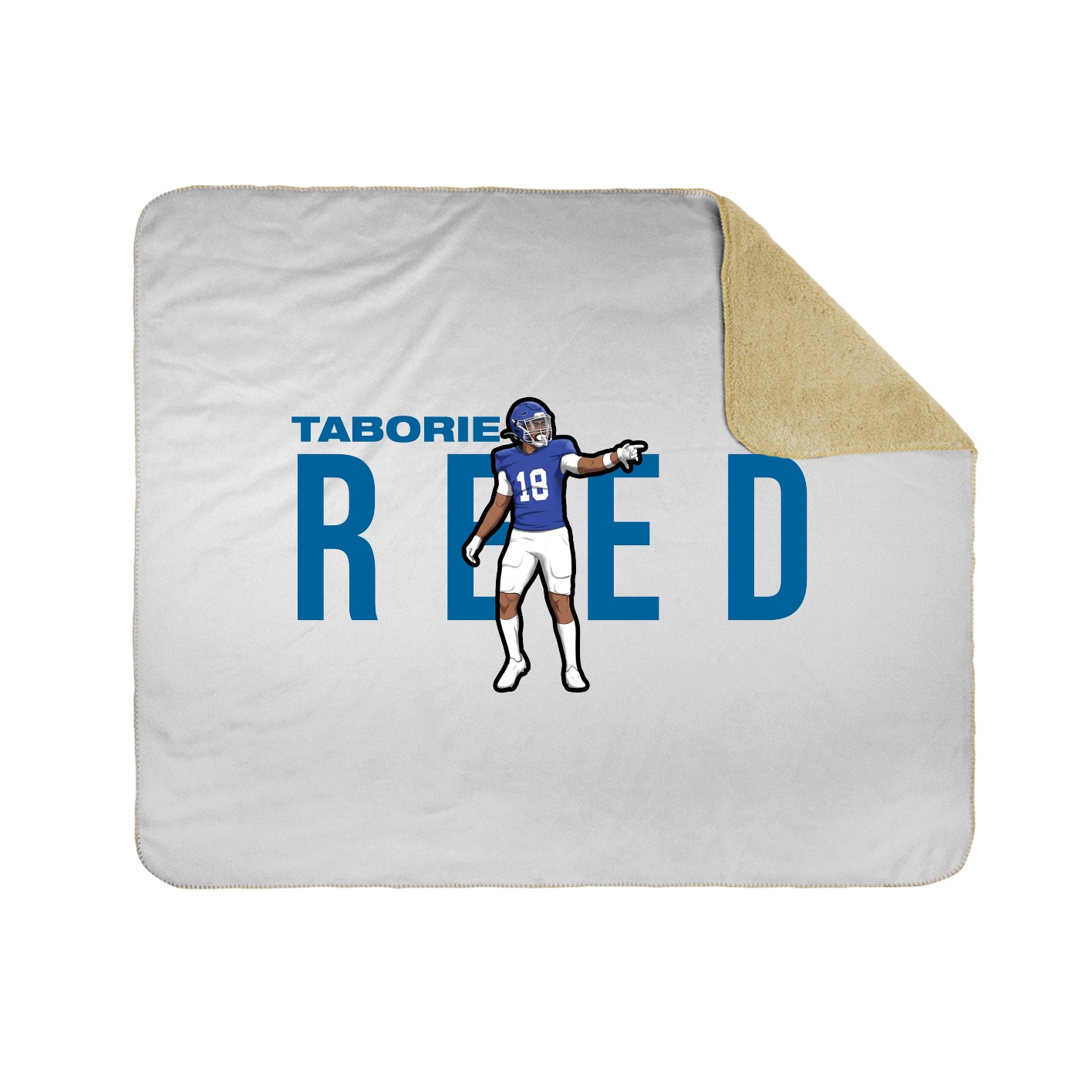 Throw Blanket — Player Name in White