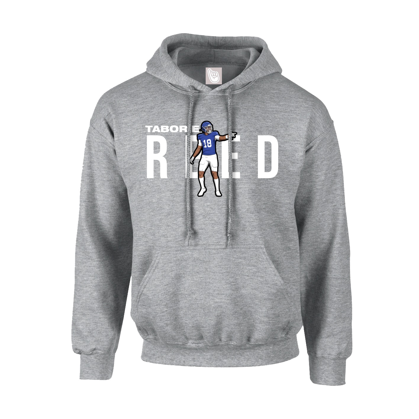 Youth Hoodie — Player Name in Grey