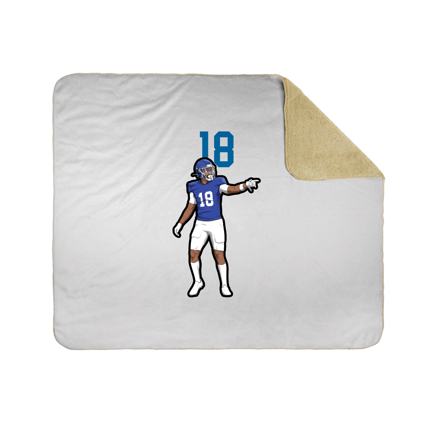 Throw Blanket — Number Top in White