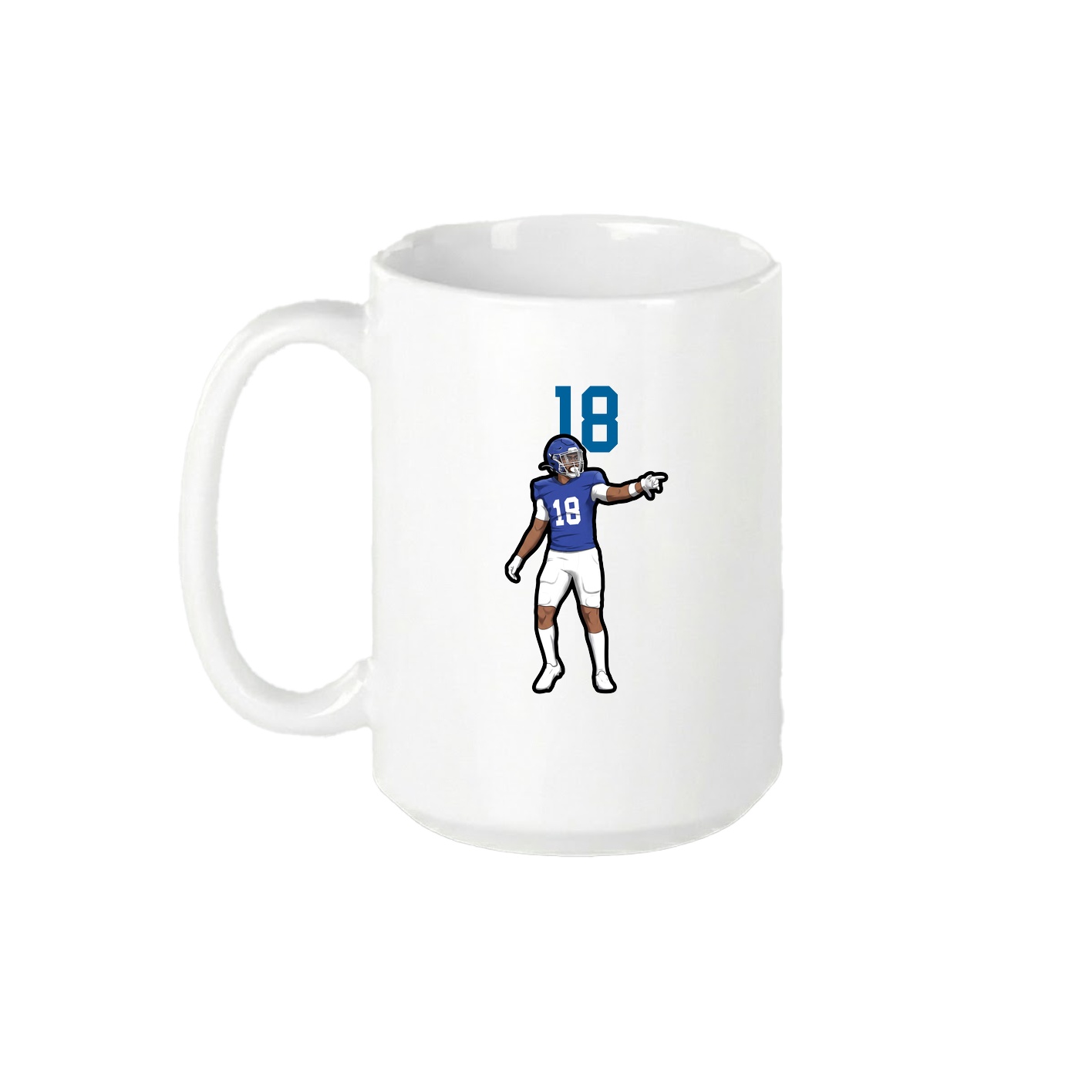 15oz Coffee Mug — Number Top in White