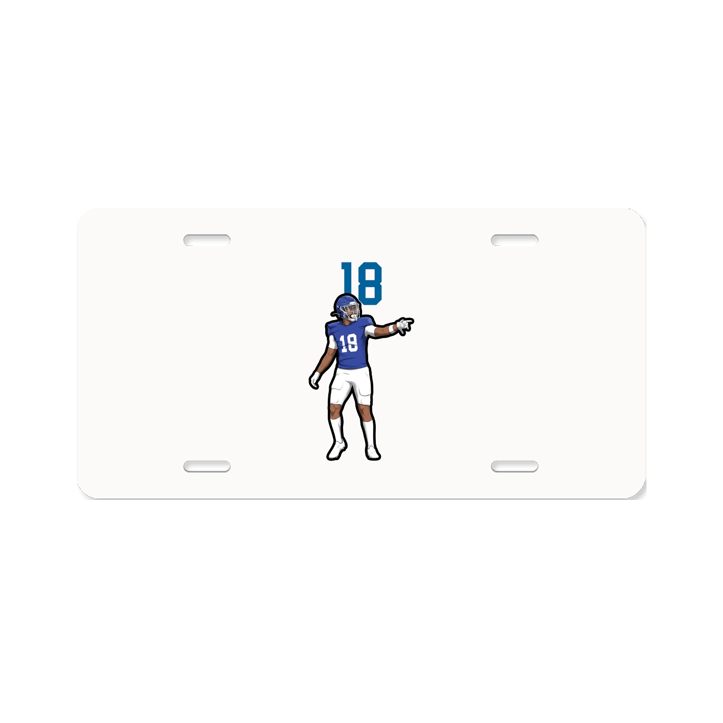 License Plate — Number Top in Classic
