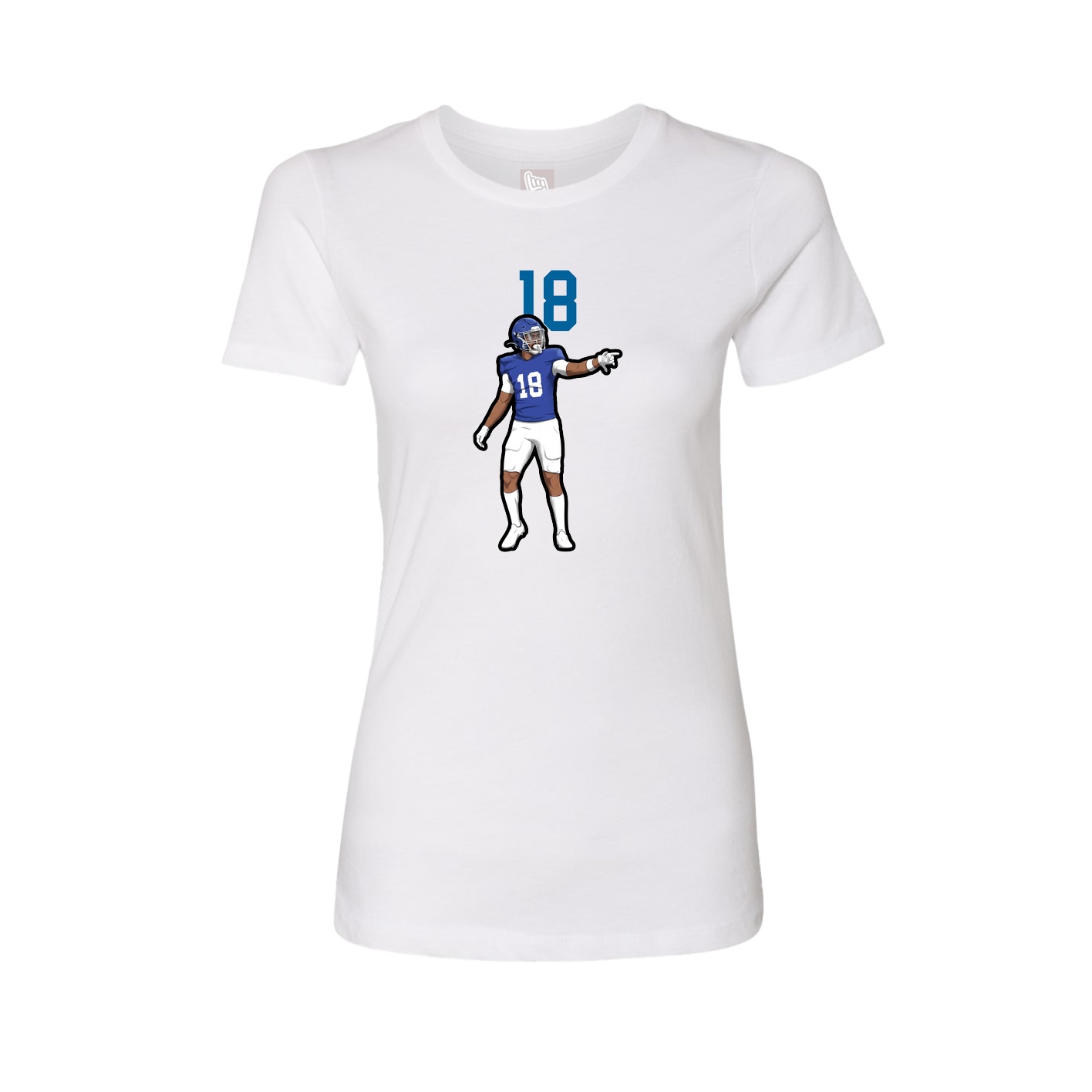 Fitted Women's Tee — Number Top in White