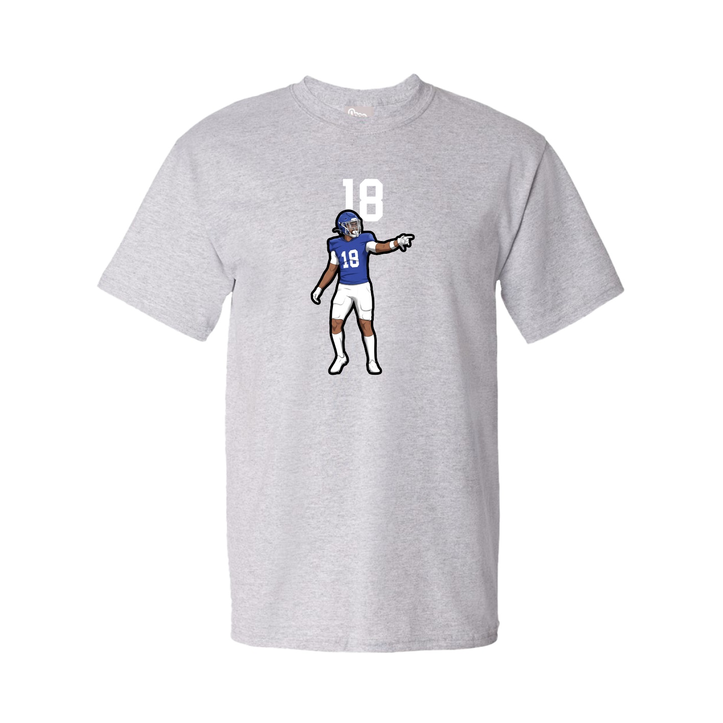 Youth Tee — Number Top in Grey