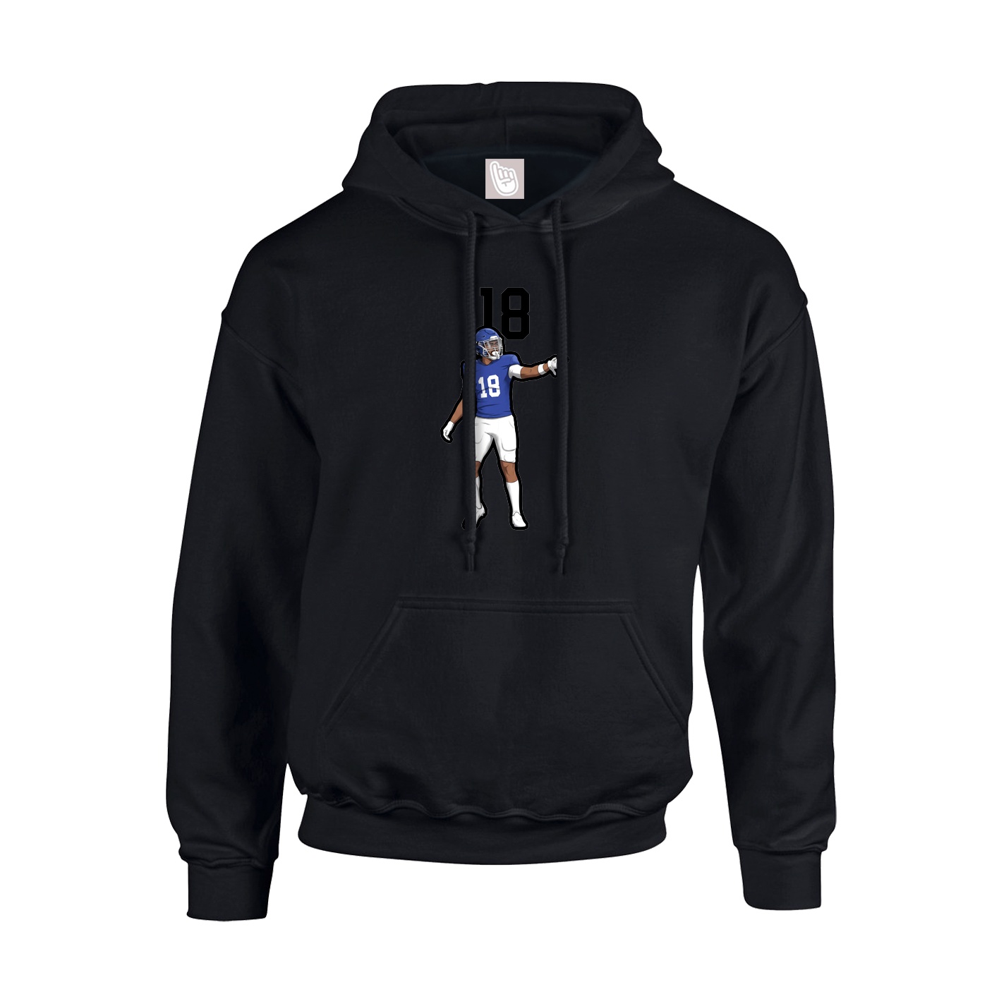 Youth Hoodie — Number Top in Black