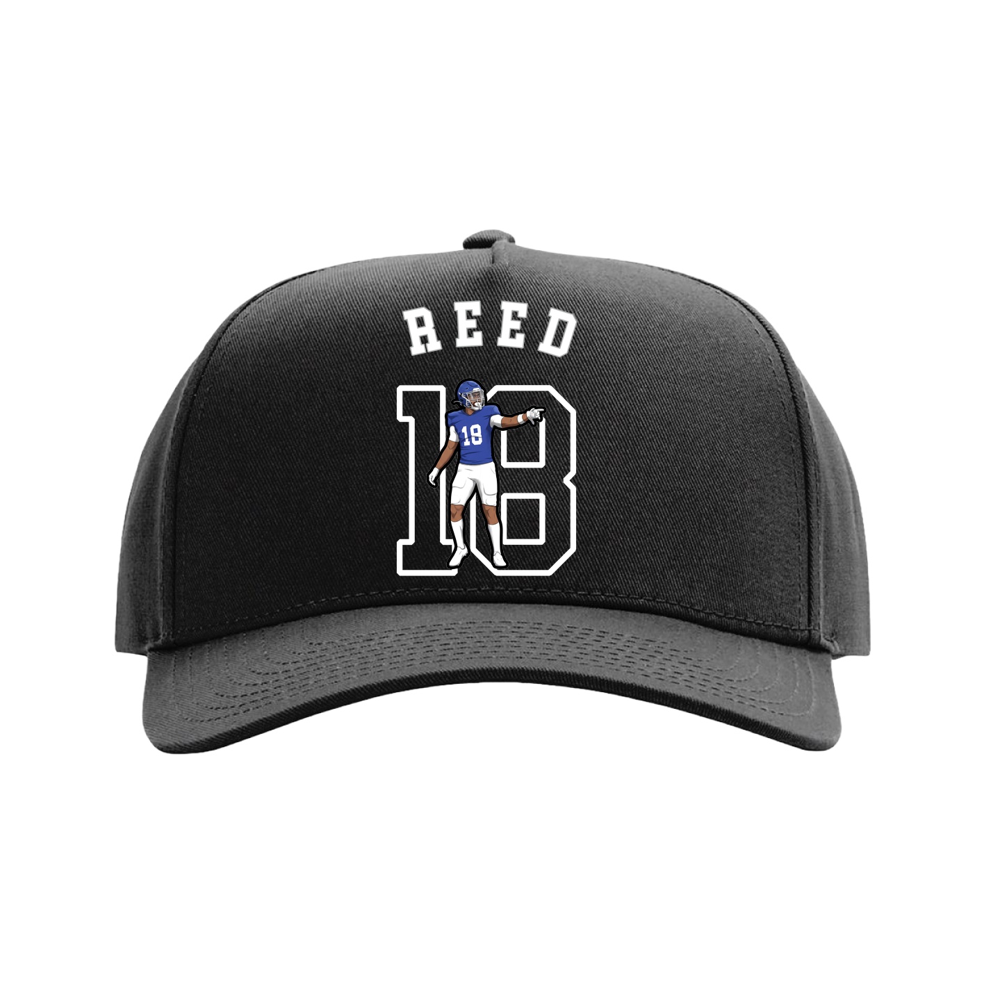 Full Fabric Five-Panel Champ Cap — Shirsey Arch in Black