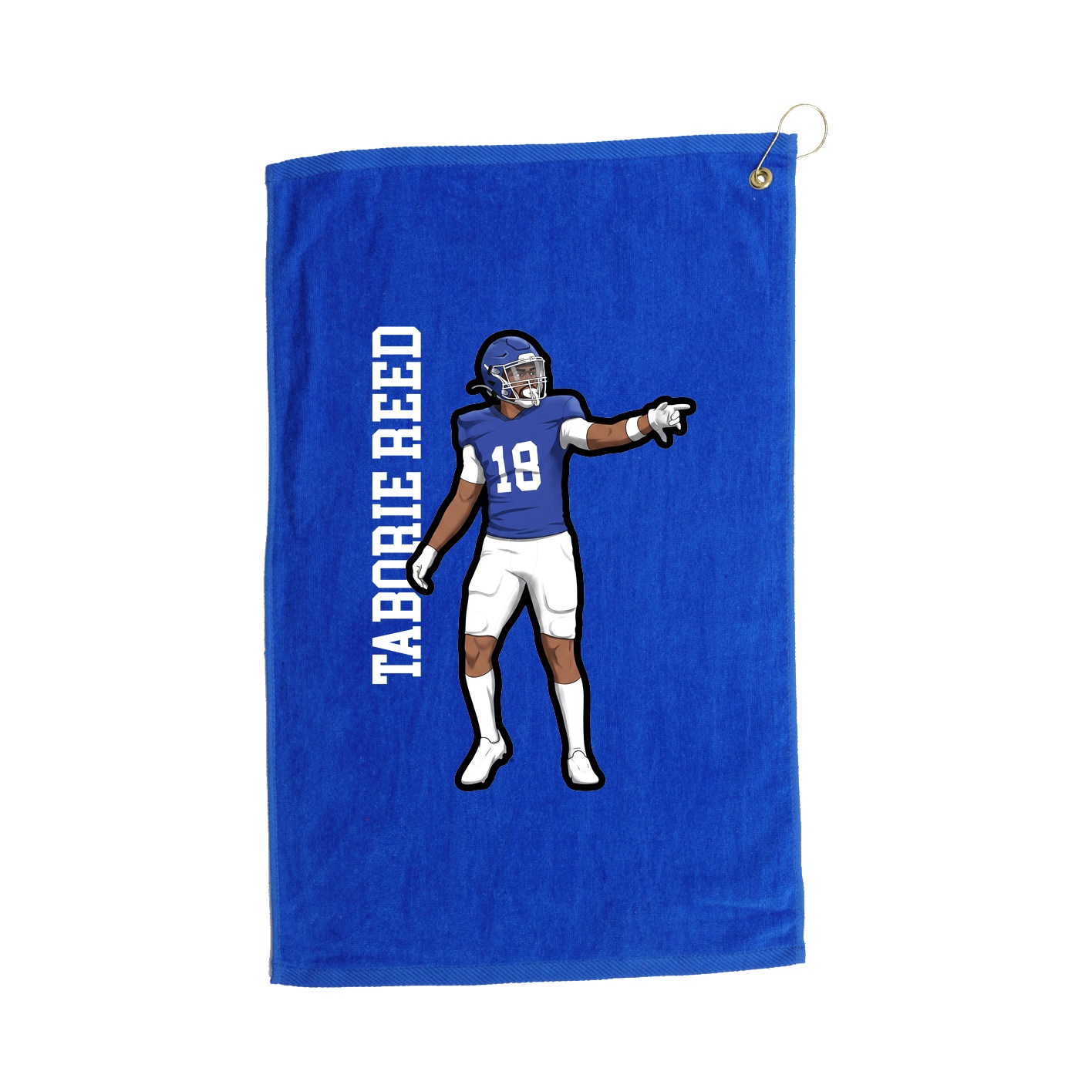 Golf Towel — Name Vertical in Royal