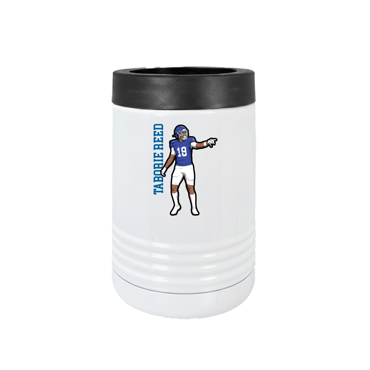 Beverage Holder — Name Vertical in White