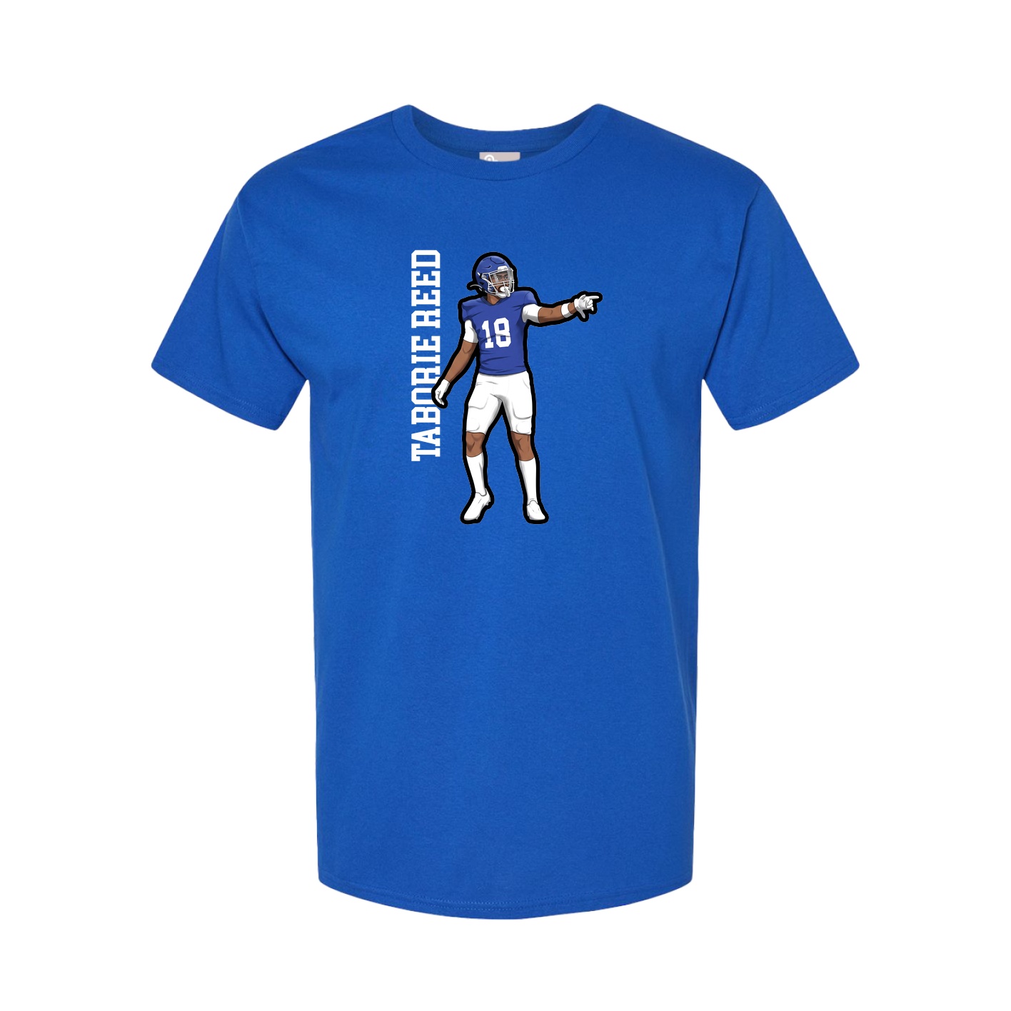 Youth Tee — Name Vertical in Royal