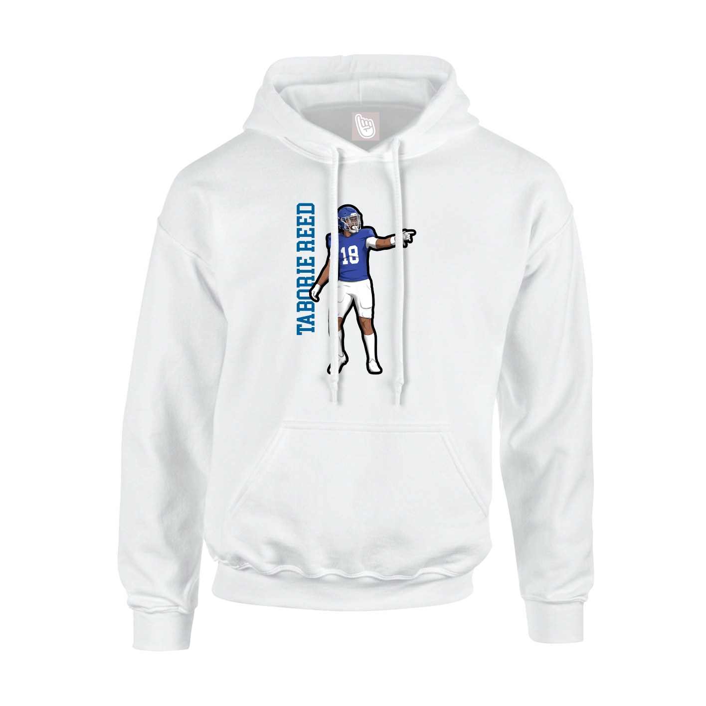 Hoodie — Name Vertical in White