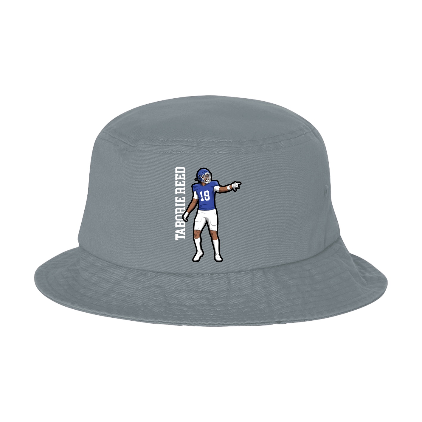 Bucket Cap — Name Vertical in Grey