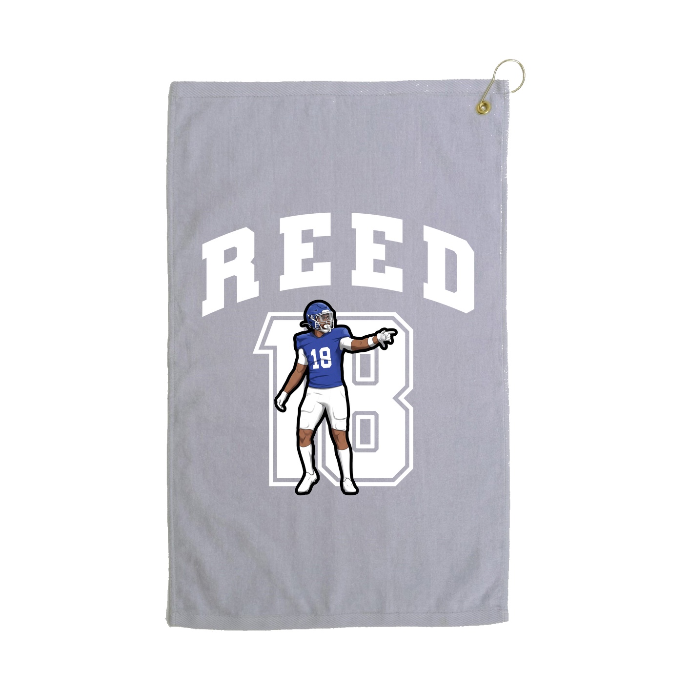 Golf Towel — Number in Grey