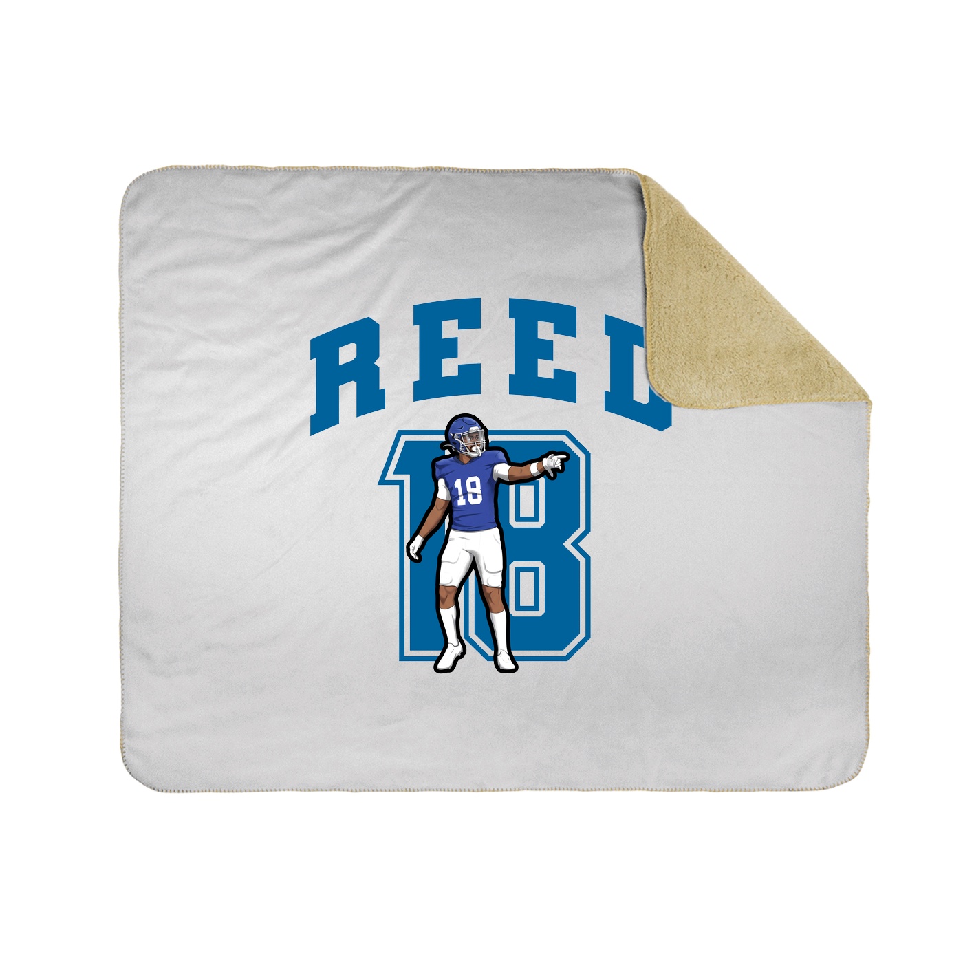 Throw Blanket — Number in White