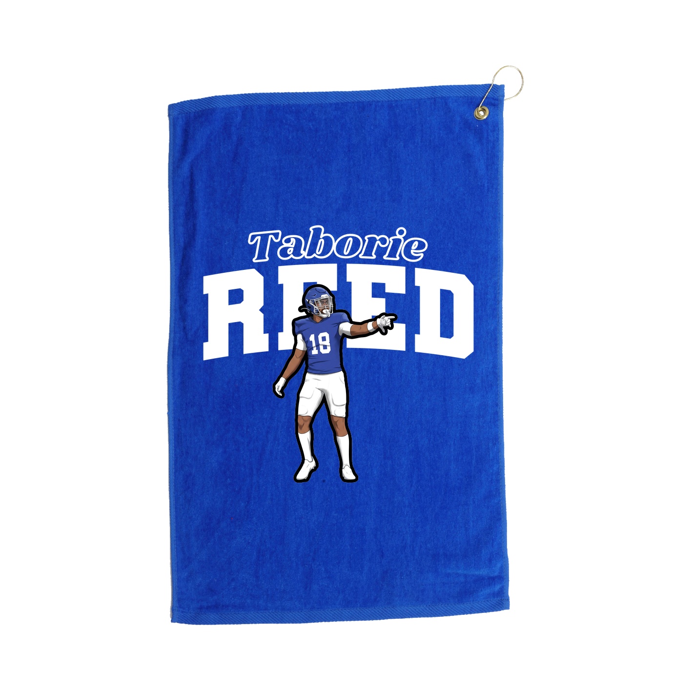 Golf Towel — Name Arch in Royal