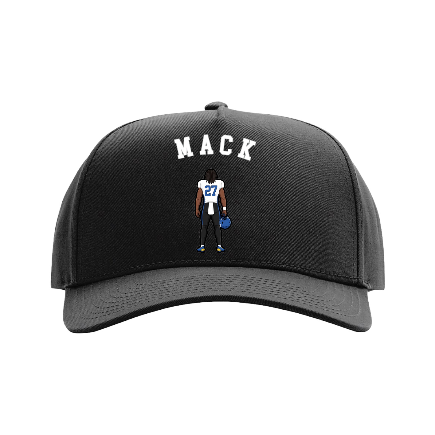 Full Fabric Five-Panel Champ Cap — Shirsey Arch in Black