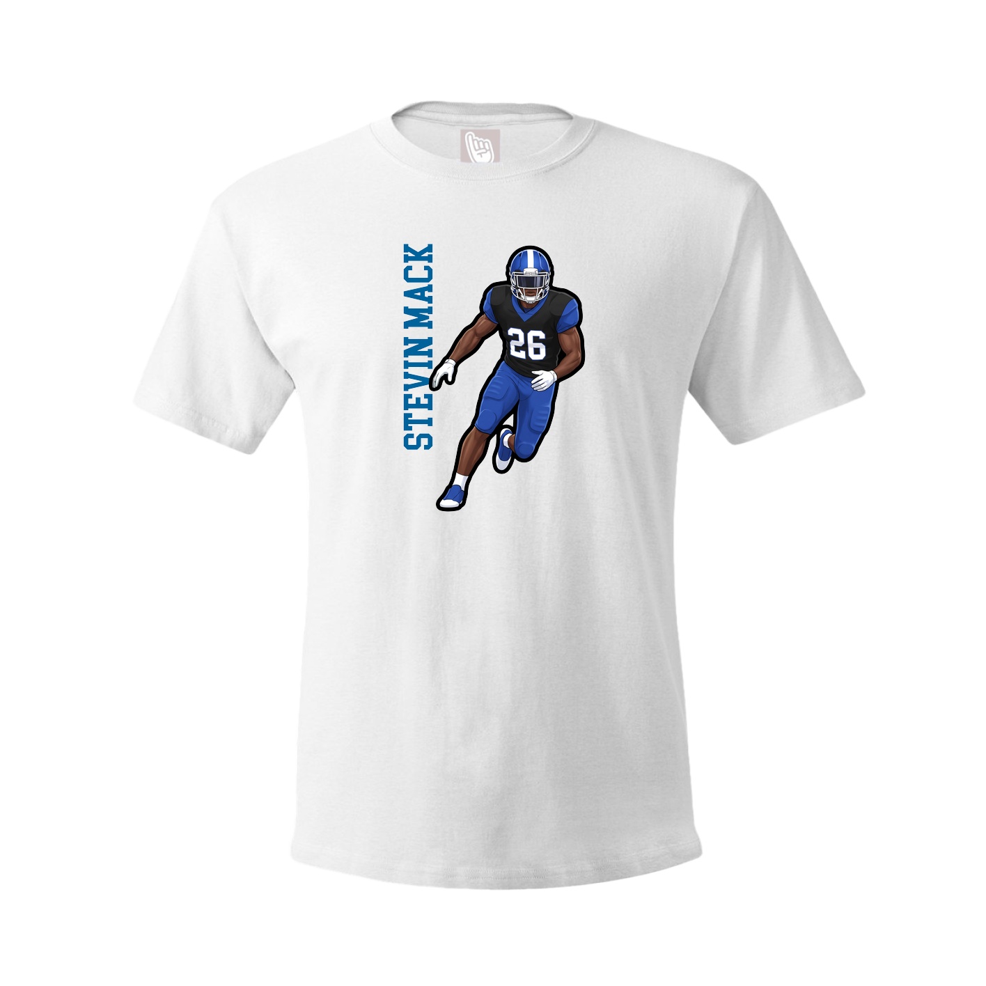 Tee — Name Vertical in White