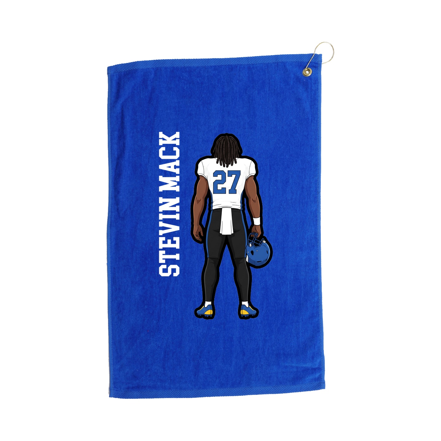 Golf Towel — Name Vertical in Royal