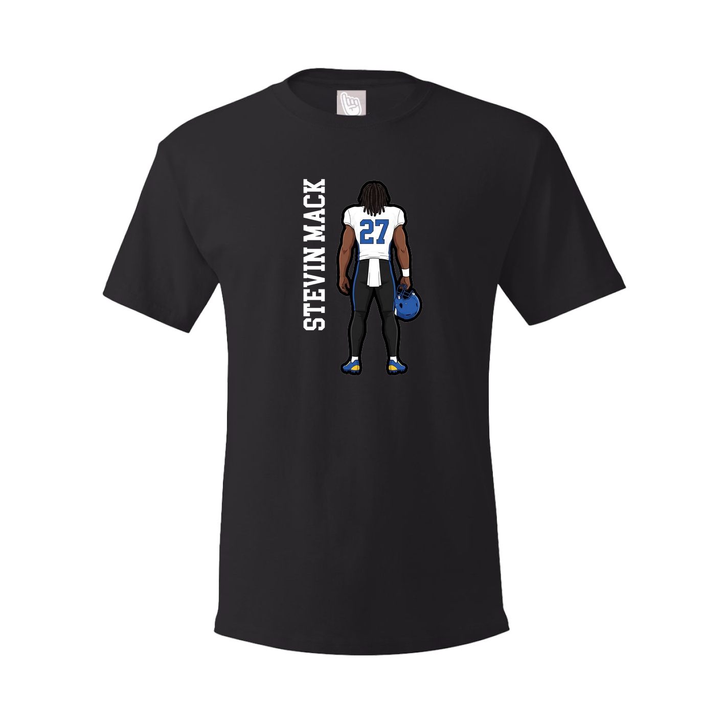 Youth Tee — Name Vertical in Black